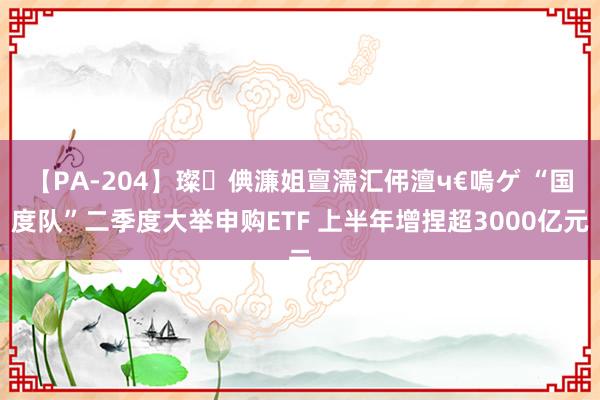 【PA-204】璨倎濂姐亶濡汇伄澶ч€嗚ゲ “国度队”二季度大举申购ETF 上半年增捏超3000亿元