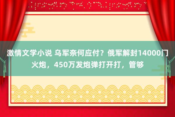 激情文学小说 乌军奈何应付？俄军解封14000门火炮，450万发炮弹打开打，管够