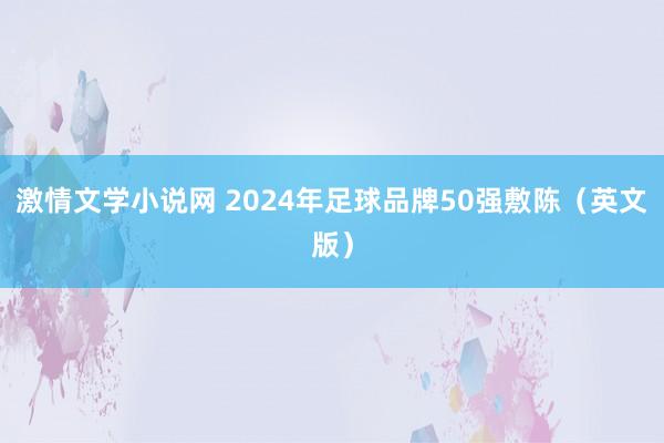 激情文学小说网 2024年足球品牌50强敷陈（英文版）