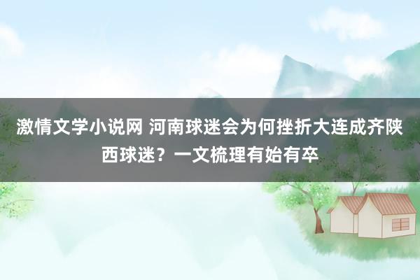 激情文学小说网 河南球迷会为何挫折大连成齐陕西球迷？一文梳理有始有卒