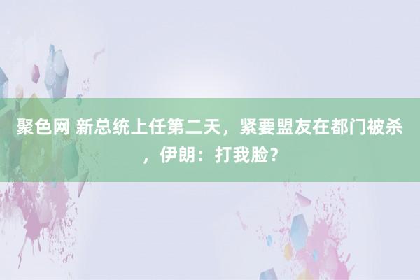 聚色网 新总统上任第二天，紧要盟友在都门被杀，伊朗：打我脸？