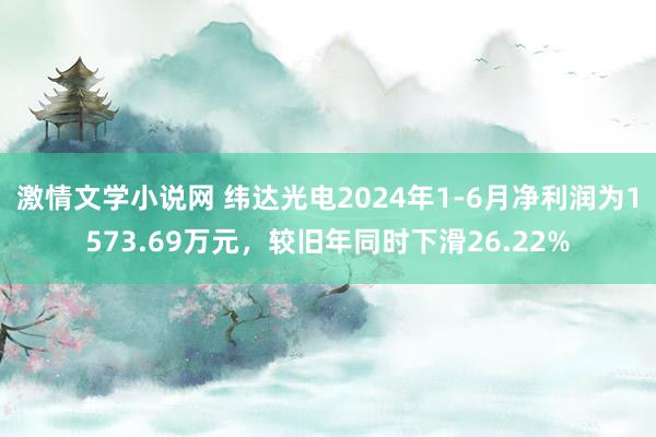 激情文学小说网 纬达光电2024年1-6月净利润为1573.69万元，较旧年同时下滑26.22%