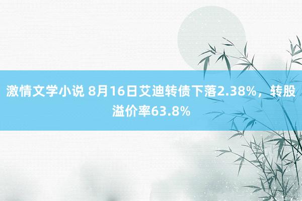 激情文学小说 8月16日艾迪转债下落2.38%，转股溢价率63.8%