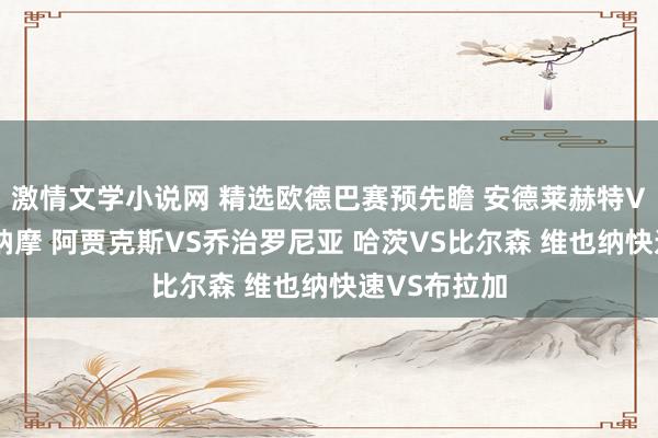 激情文学小说网 精选欧德巴赛预先瞻 安德莱赫特VS明斯克迪纳摩 阿贾克斯VS乔治罗尼亚 哈茨VS比尔森 维也纳快速VS布拉加