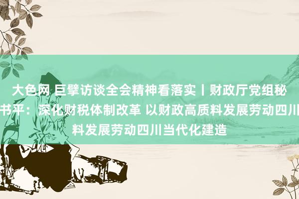 大色网 巨擘访谈全会精神看落实丨财政厅党组秘书、厅长陈书平：深化财税体制改革 以财政高质料发展劳动四川当代化建造