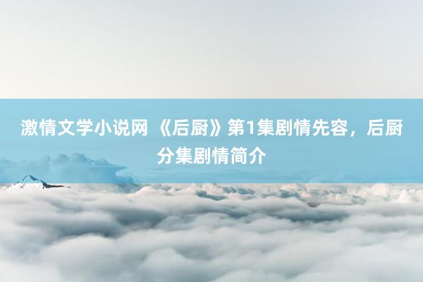 激情文学小说网 《后厨》第1集剧情先容，后厨分集剧情简介